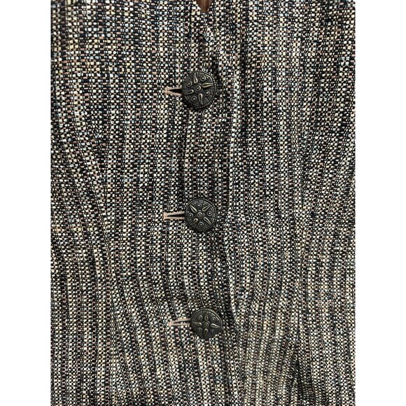 Doncaster Silk Two-Piece Set Textured Button-Up Blazer Pencil Skirt Size 2 - Picture 4 of 13